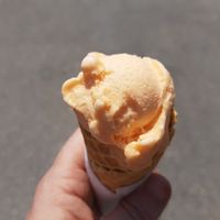 Melon sorbet at Gelateria Bongusto in Abtwil