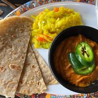 Ethio Chickpea Stew with pita bread at Abol Cafe in Louisville