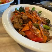 Kungpao chikin at Padmanadi Vegan Eatery in Calgary