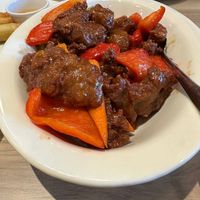 Ginger “beef” at Padmanadi Vegan Eatery in Calgary
