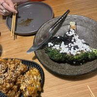 Charred broccoli, secret sauce and nori   at Koji in Wellington