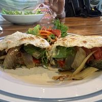 Veggie and hummus wrap  #Veganuary at Om Garden Cafe in Pai