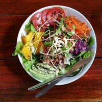 salad at Om Garden Cafe in Pai