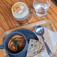 Soup and seasonal drink at FabCafe Tokyo in Tokyo