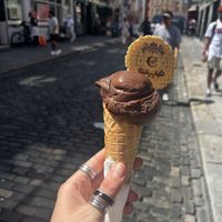 Vegan dark chocolate ice cream - loved this!! Busy but great service.   at Cloud Nine - Temple Bar in Dublin