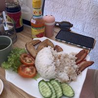 Chicken wings with ricee  at Ya Ya Vegetarian in Kampot