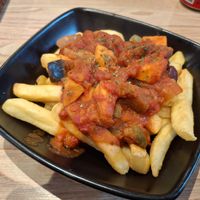 Loaded fries with vegan chilli - June 2025 at Sound Bites in Arisaig