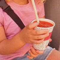 Vegan Strawberry Slush at Sa Gelateria Gelats Artesans S.L. in Menorca