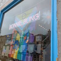 Window display for Pride at Bonny Bling  in Isle Of Bute