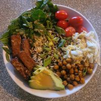 Tempeh Buddha bowl at The Laundry in Fenton