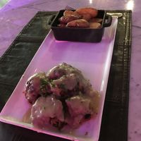 Chicken Fried Cauliflower, greens under the cauliflower  at Pura Vida by Brandt in Cleveland