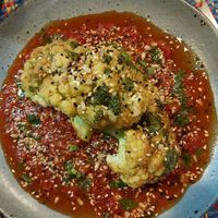 Couve flor gratinada ao molho vermelho at Restaurante Núúh Bistrô in Itacare