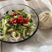 cold noodles and sweet lotus bao  at Bao Bao in Portland