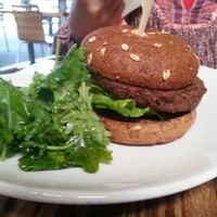 the vegan burger at LYFE Kitchen in Culver City
