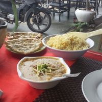 dal, rice, naan at Taj Mahal in Sihanoukville