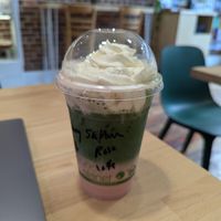 Sakura Rose Latte (spring seasonal) at Mikkusu Matcha Tea House in Pittsburgh