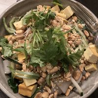 Chili peanut noodles added smoked tofu   at NoodleBird in Chicago