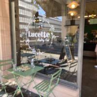 Exterior seating at Lucette in Lausanne