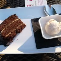 Vegan chocolate fudge cake at Olive Garden in Standish