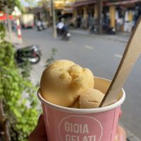 Passion fruit and salted caramel  at GioiA Gelati in Hoi An
