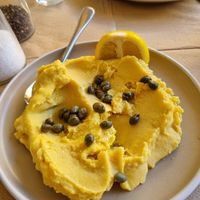 Mashed Fava beans with capers at Captain Cook in Nafpaktos