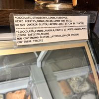 Vegan options   at Gelateria Yogurteria Crepes E Granite in Riomaggiore