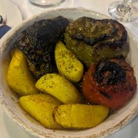 Stuffed vegetable vegan at Mesoyiako in Crete