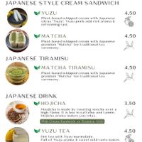 Sweets and tea menu May 2024 at Kitchen Impossible Amsterdam in Amsterdam