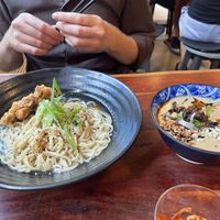 Dipping noodles   at Kitchen Impossible Amsterdam in Amsterdam