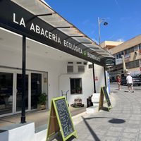 Shop front, seemed like a nice area at La Abacería Ecológica in Malaga