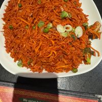 Veg Triple (Fried Rice, Noodles and Gravy) Schezwan - Vegan  at Premium Hakka House in Milton