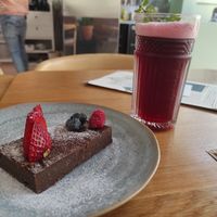 Sweet potato brownie at Amélia Foz in Porto