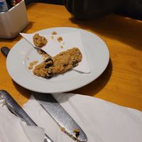Vegan cookie (already munched on sorry) at Kavorna Cafe and Bistro in Isles Of Scilly