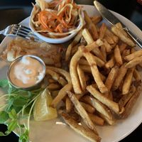 “Fish” and chips at Greens Organic Cafe and Market in Sarnia
