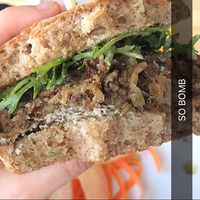 The Bistro Burger! FANTASTIC at Greens Organic Cafe and Market in Sarnia