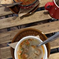 Onion suop & goulash   at Szabad Bisztró - Új Hely in Budapest