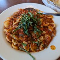 Orecchiette with Beyond Meat Sauce, small portion is quite generous. at Amici's East Coast Pizzeria in Mountain View