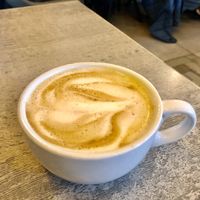 Oat milk cappuccino   at Maggie Mays Stranmillis Cafe in Belfast