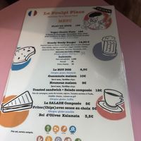 The menu   at Le Poulpi Place in Grasse