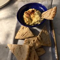 Hummus. Kind of small and quite tangy but good overall   at Ocean Bistro at Cavalier in Miami Beach