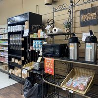 Cute Microwave and Coffee Station for Public Use  at The Food Mill in Oakland