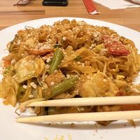 Veggie pad Thai noodles  at Pho King in Budapest