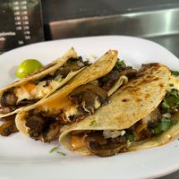 Mushroom quesadillas  at Distopía Coffee Zone in Mexico City