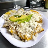 Chilaquiles verde  at Distopía Coffee Zone in Mexico City