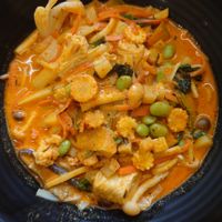 Red curry with rice noodles NT$158 at 素速泰 SusuThai 泰式蔬食 in New Taipei City