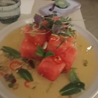 Watermelon salad at Light Years in Newcastle