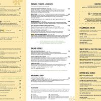 Menu at The Happiness Café in Den Bosch
