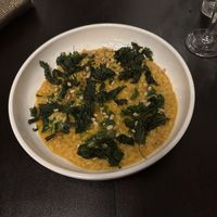 Pumpkin risotto   at Three Blue Ducks in Killimicat