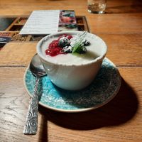 Veganer Nachtisch - eine Art ,,Milchreis" at Pizzaria Banderas in Bayerisch Eisenstein