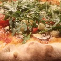 vegan pizza, sooo good! at Pizzaria Banderas in Bayerisch Eisenstein